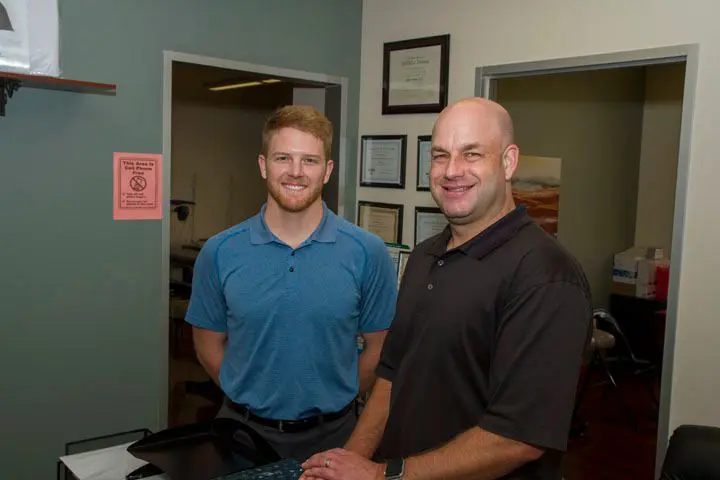 photo of dr. Jeff hogan and Dr. Zack Benson in their office