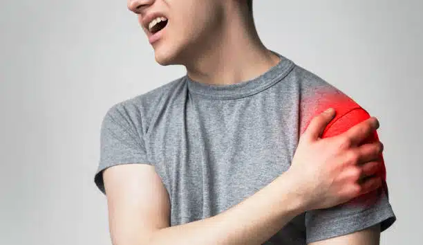 Man suffering from Shoulder pain.
