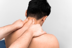 chiropractic massage on neck for text neck